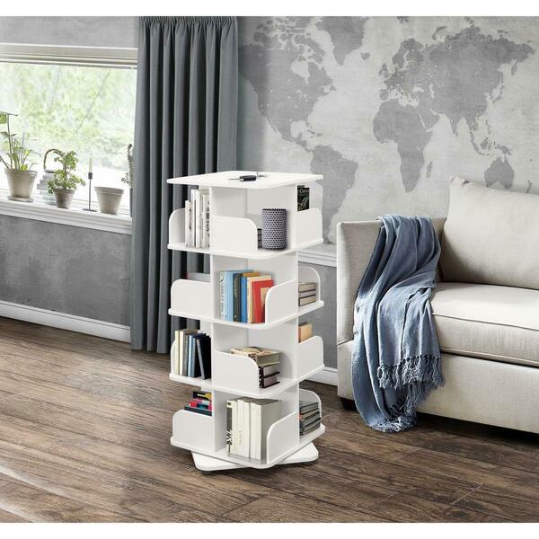 Kings Furniture Revolving Tall Bookcase, White KI455521